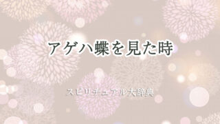 アゲハ 蝶 を 見 た スピリチュアル