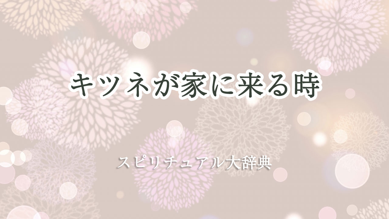 キツネ 家 に 来る スピリチュアル