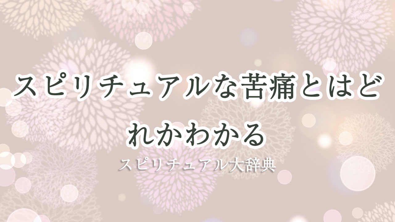 スピリチュアル な 苦痛 と は どれ か