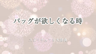 バッグ が 欲しく なる スピリチュアル