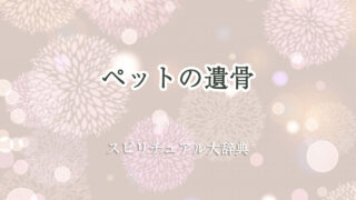 ペット の 遺骨 スピリチュアル
