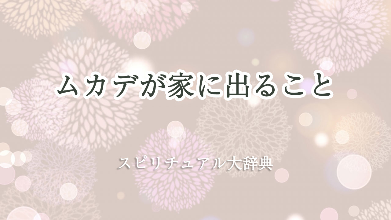 ムカデ 家 に 出る スピリチュアル