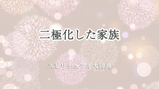 二 極 化 家族 スピリチュアル