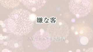 嫌 な 客 スピリチュアル