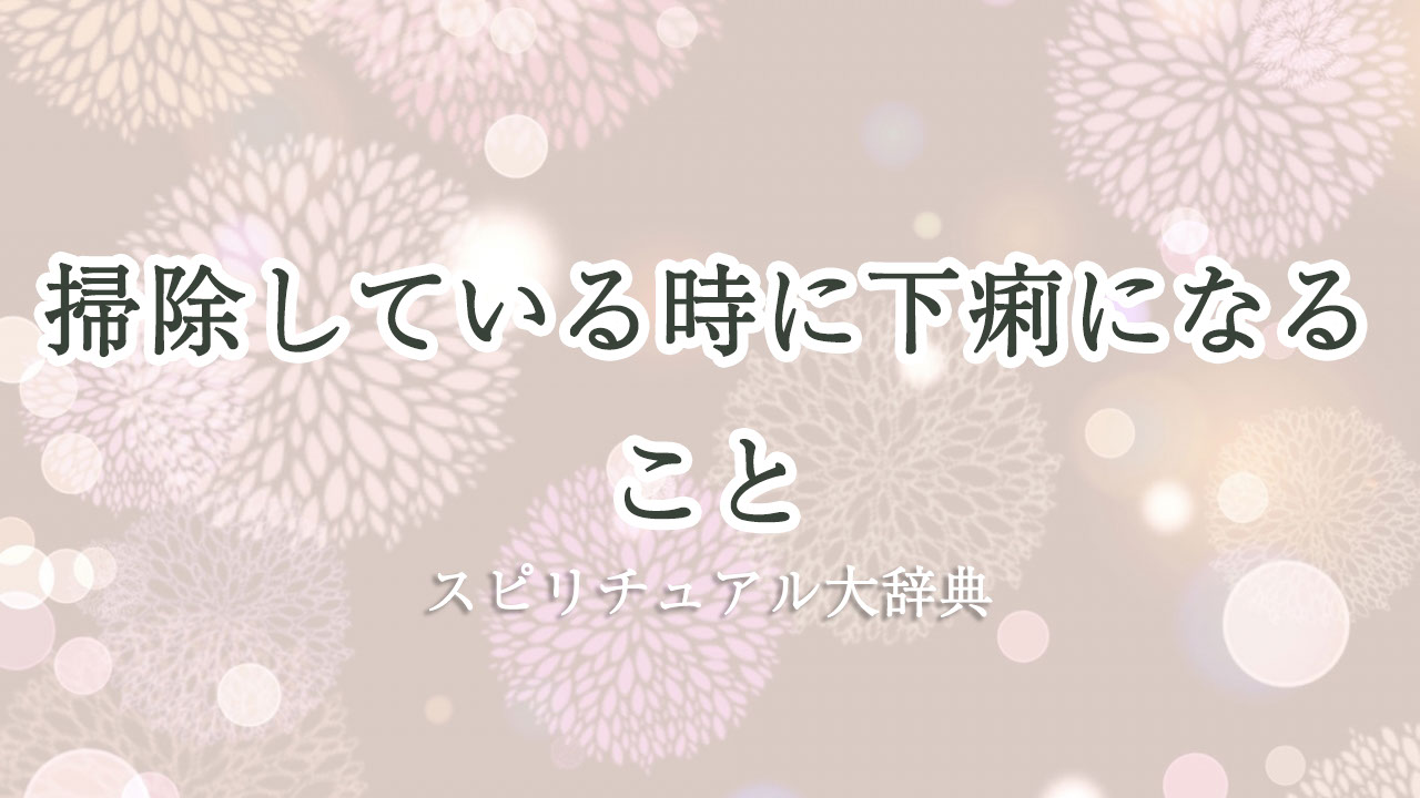 掃除 下痢 スピリチュアル