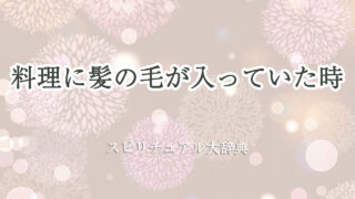料理 に 髪の毛 スピリチュアル