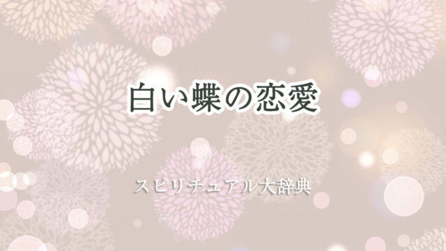 白い 蝶 スピリチュアル 恋愛