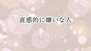 直感 的 に 嫌い な 人 スピリチュアル