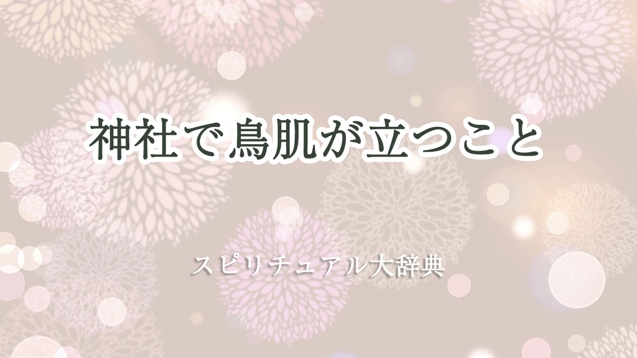 神社 鳥肌 スピリチュアル