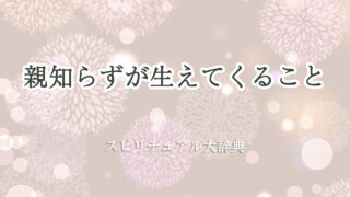 親知らず 生え て くる スピリチュアル