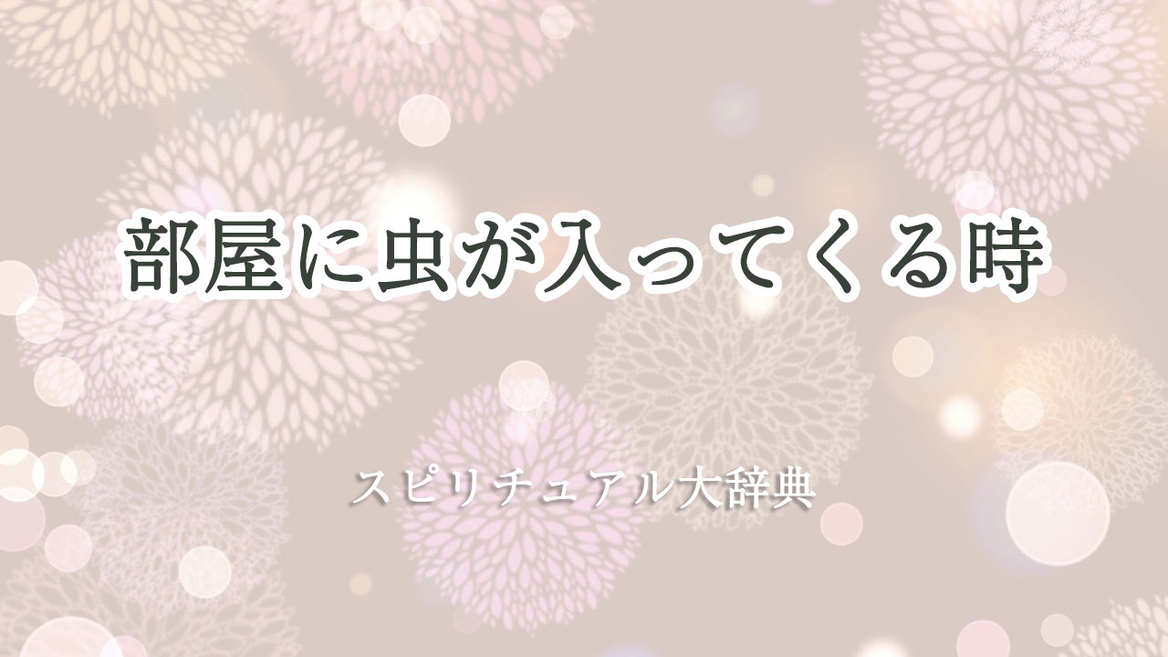 部屋 に 虫 が 入っ て くる スピリチュアル