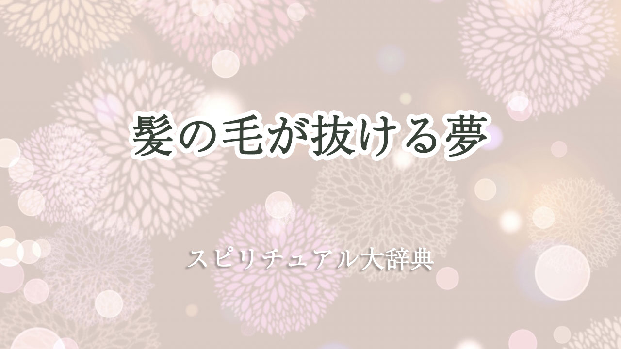 髪の毛 が 抜ける 夢 スピリチュアル