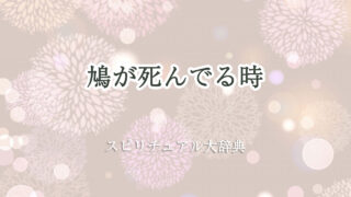 鳩 が 死ん でる スピリチュアル