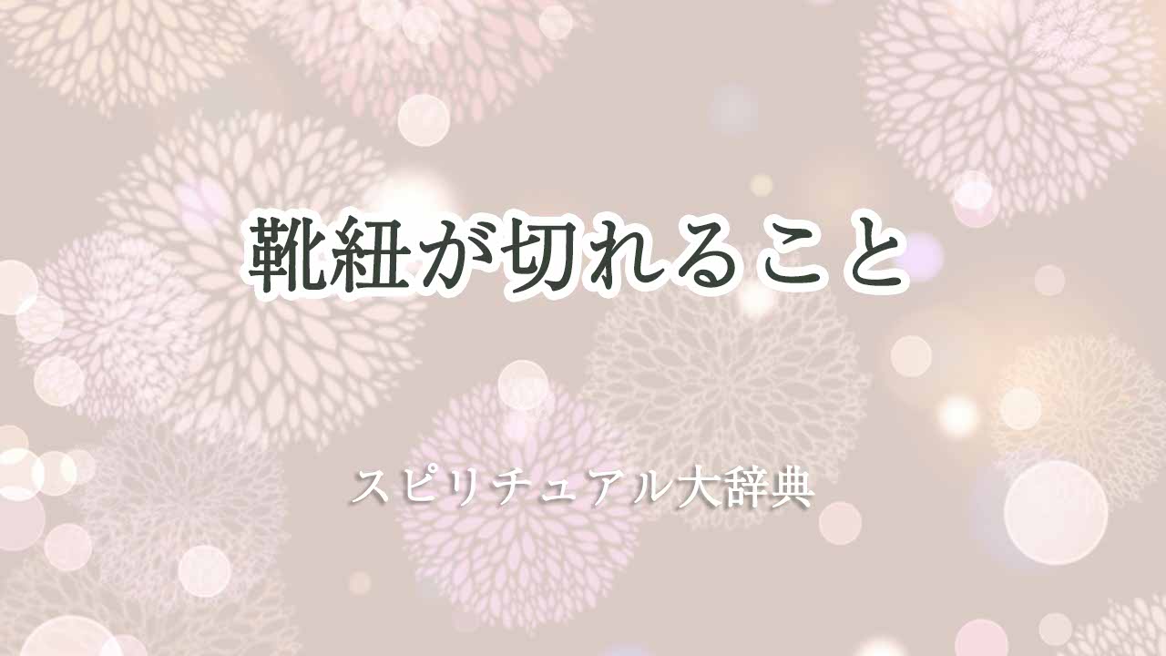 靴紐が切れることのスピリチュアルな意味とサイン|スピリチュアル大辞典:Tomaful