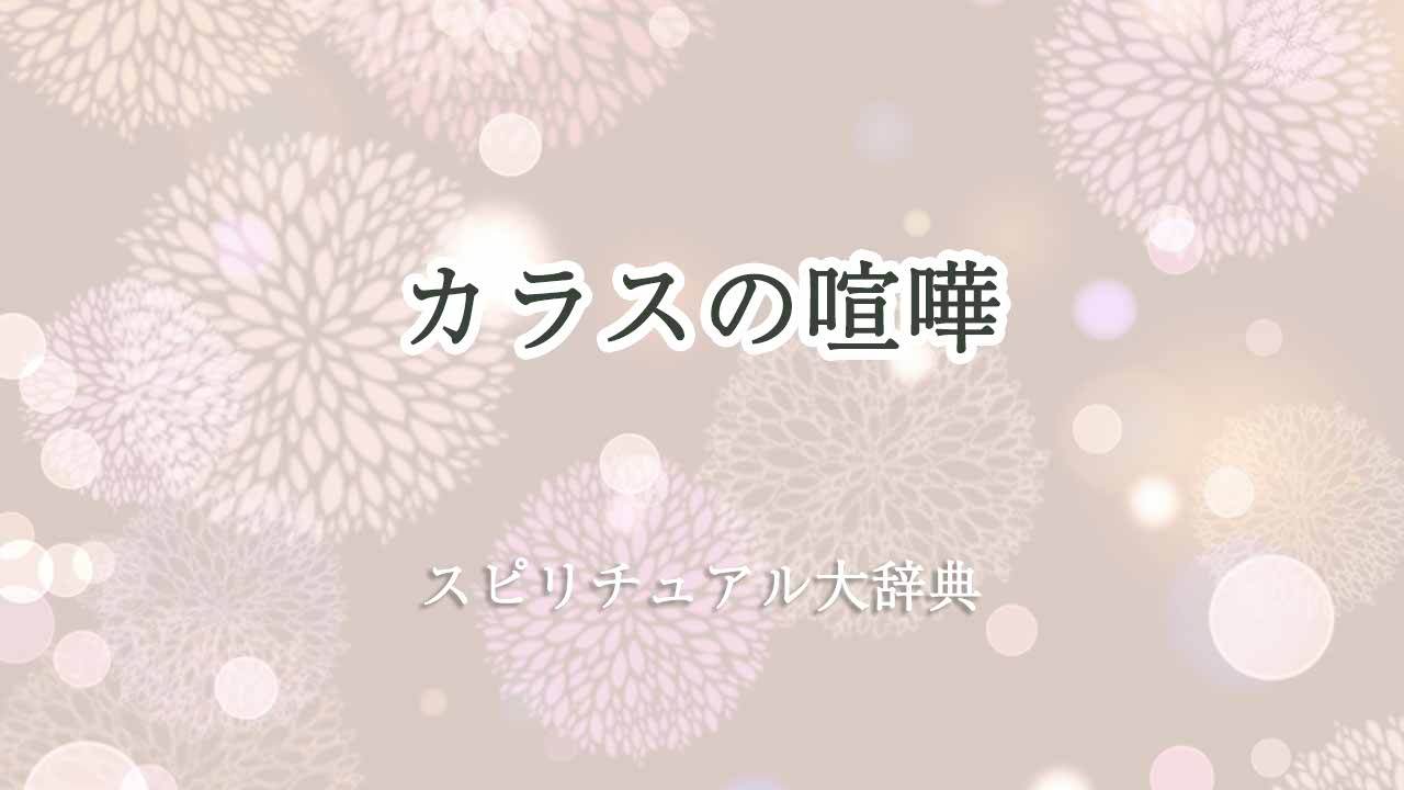 カラス の 喧嘩 スピリチュアル