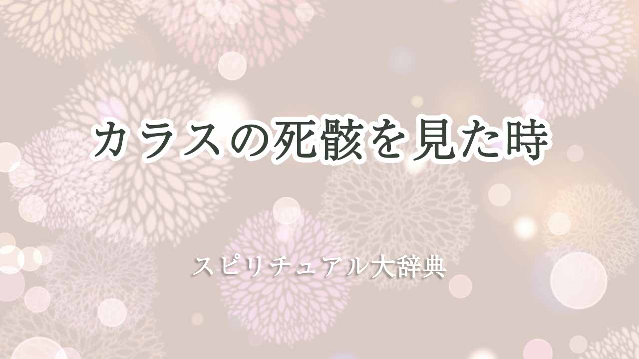 カラスの死骸-見た-スピリチュアル