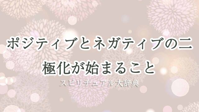 ポジティブ と ネガティブ の 二 極 化 が 始まる スピリチュアル