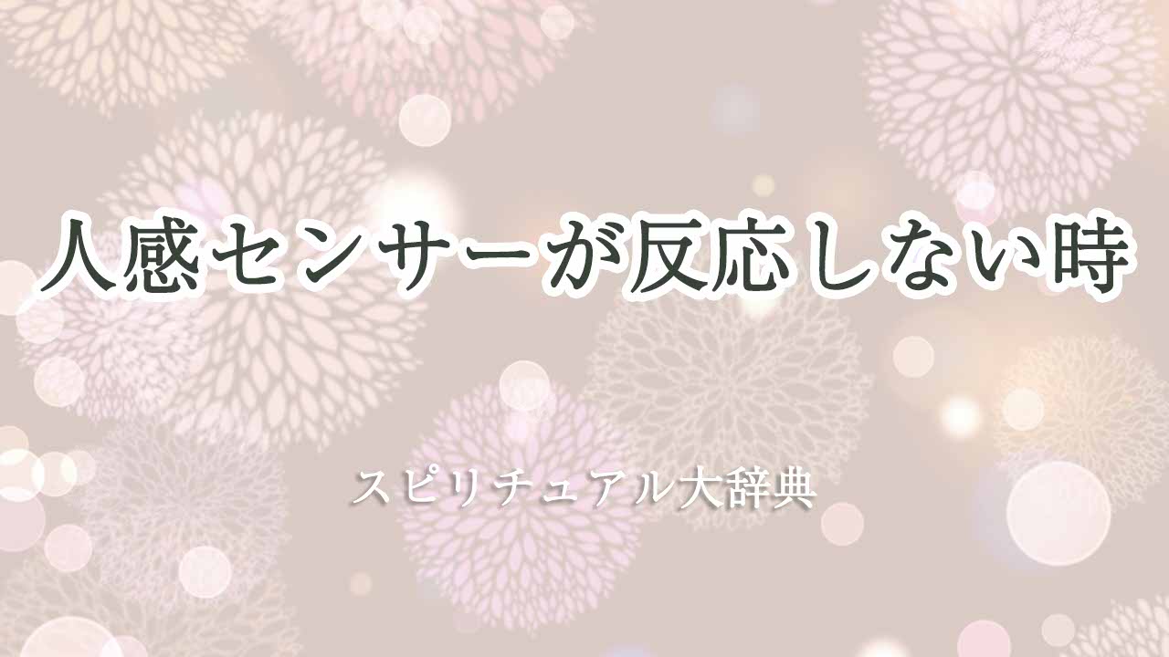 人感センサー反応しないスピリチュアル