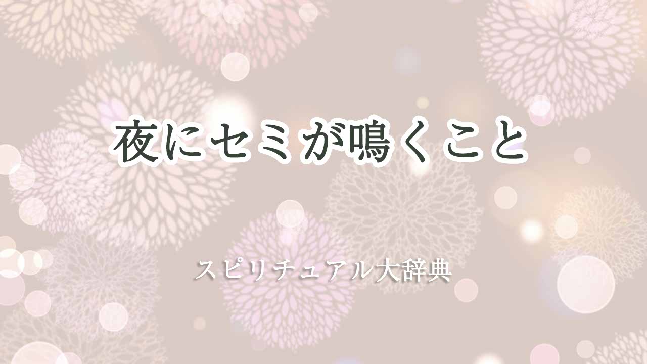 夜にセミが鳴く-スピリチュアル