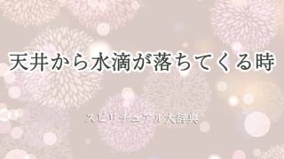 天井から水滴-スピリチュアル