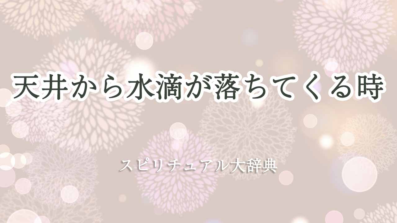 天井から水滴-スピリチュアル