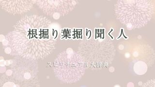 根掘り葉掘り聞く人-スピリチュアル