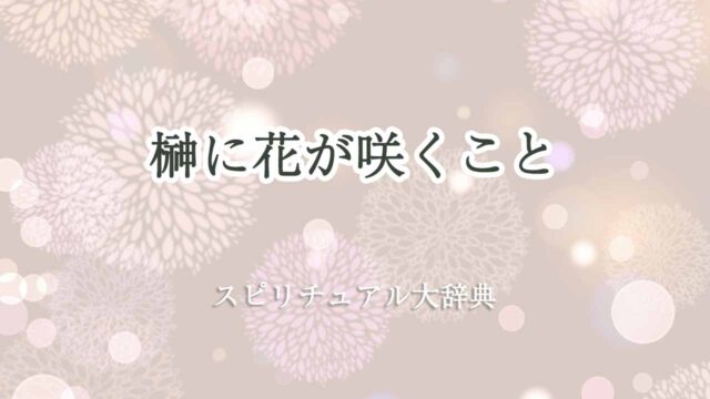 榊に花が咲く-スピリチュアル