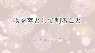 物を落として割る-スピリチュアル