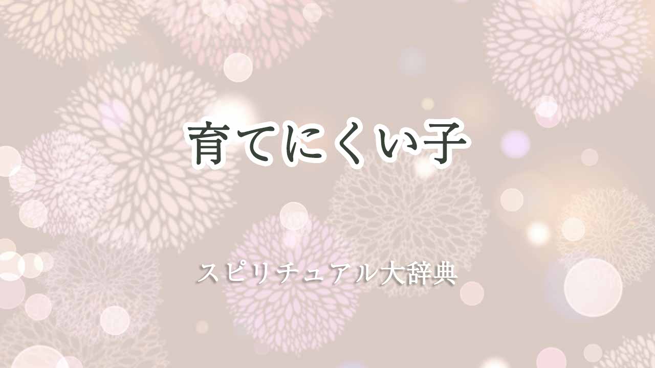 育てにくい子-スピリチュアル