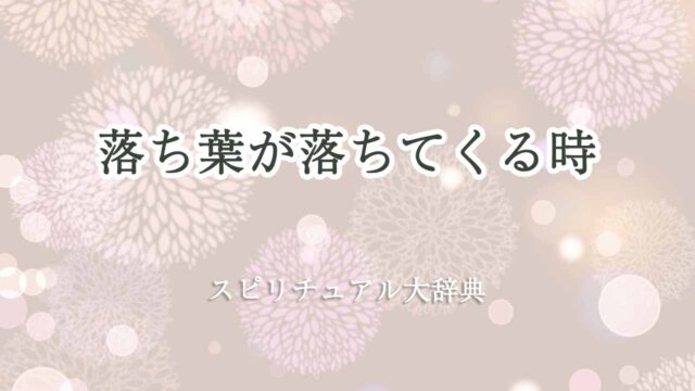 落ち葉が落ちてくる-スピリチュアル