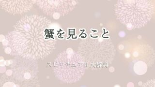 蟹を見る-スピリチュアル