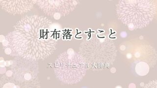 財布落とすスピリチュアル