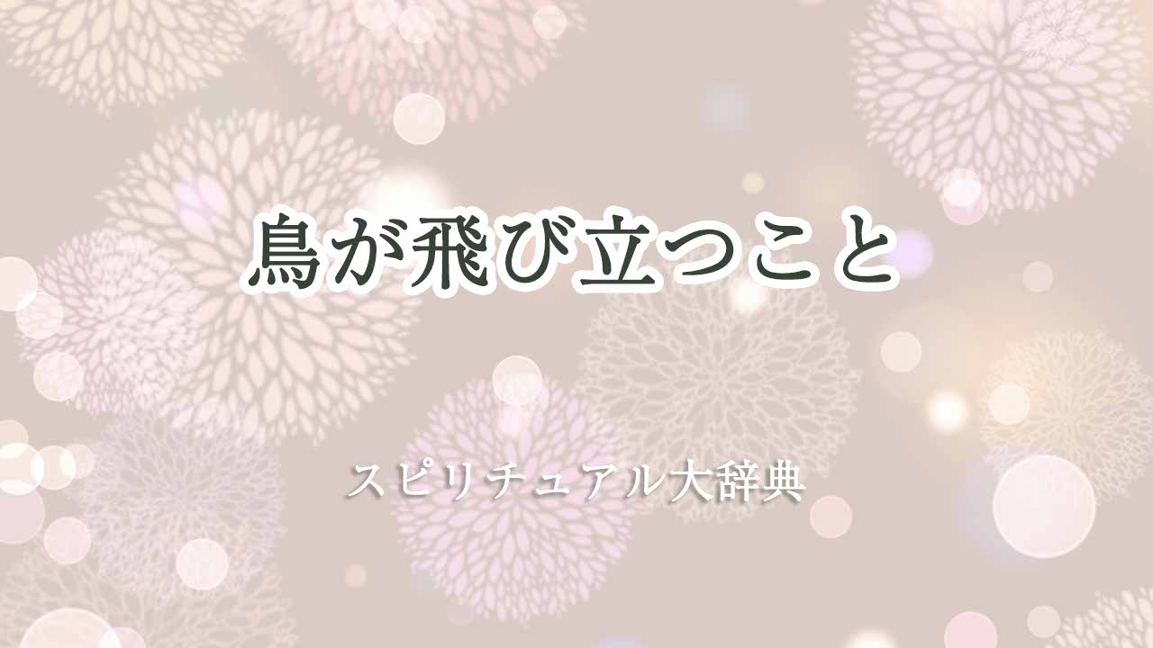 鳥が飛び立つ-スピリチュアル