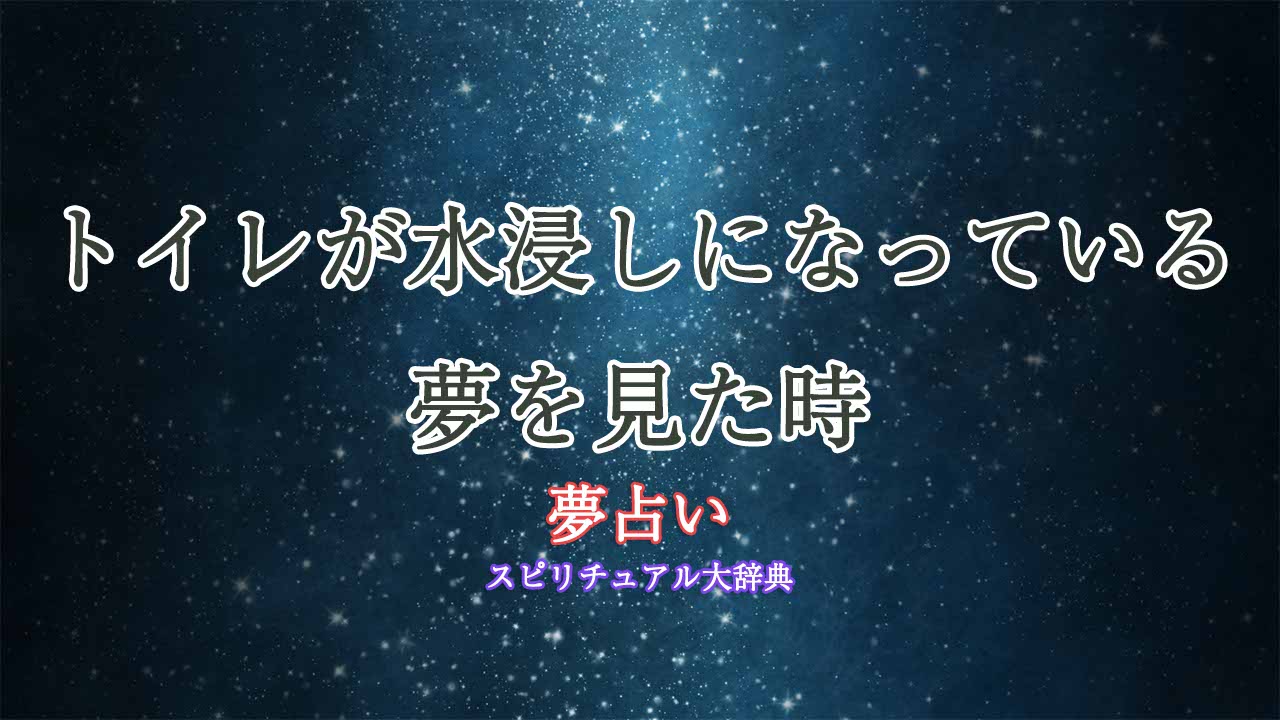 トイレ が 水浸し の 夢