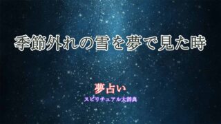 夢-占い-季節外れ-の-雪