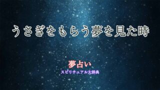 夢占い-うさぎ-もらう
