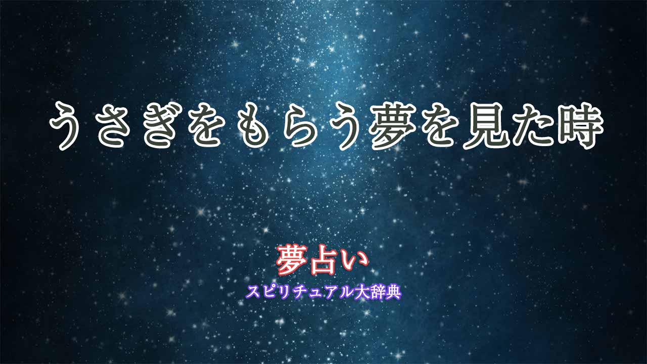 夢占い-うさぎ-もらう