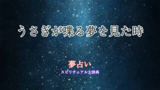 夢占い-うさぎ-喋る