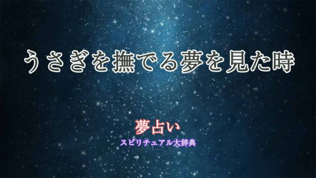 夢占い-うさぎ-撫でる