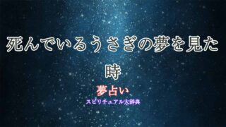 夢占い-うさぎ-死んでる