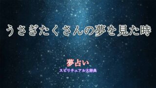 夢占い-うさぎたくさん