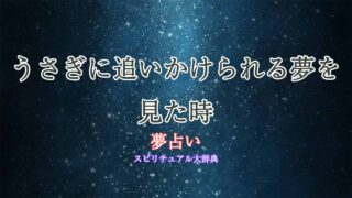 夢占い-うさぎに追いかけられる