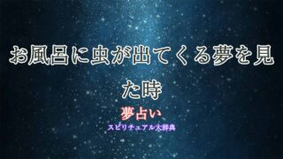 夢占い-お風呂に虫