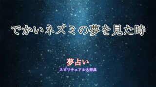夢占い-でかいネズミ