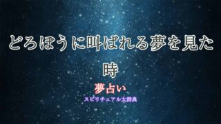 夢占い-どろぼう-叫ぶ