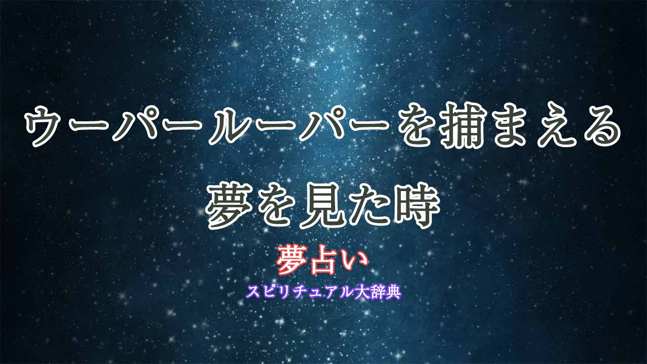 夢占い-ウーパールーパー-捕まえる