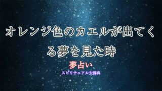 夢占い-カエル-オレンジ
