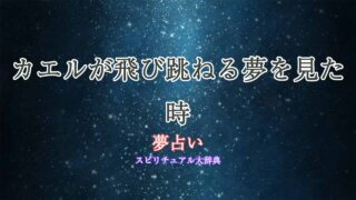 夢占い-カエルが飛び跳ねる