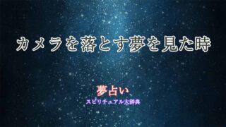 夢占い-カメラ-落とす