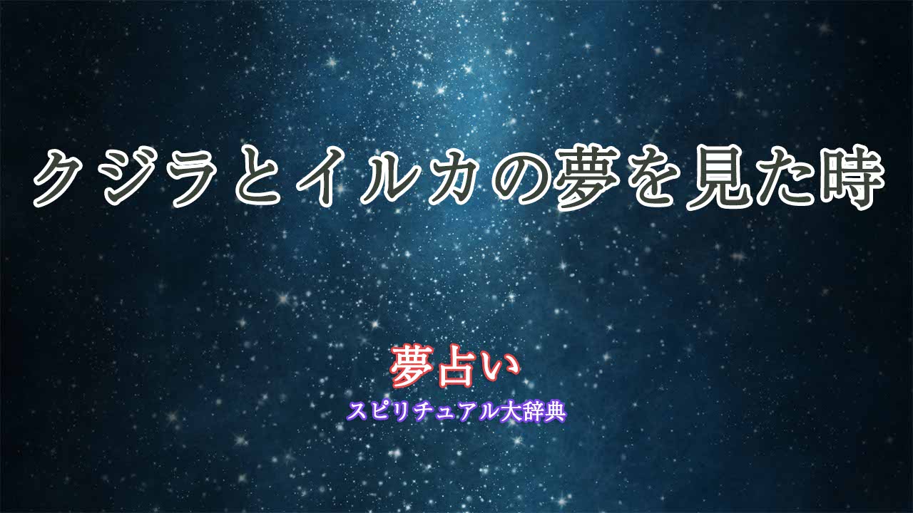 夢占い-クジラとイルカ